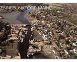 Aerial View Kennebunk River Low Tide Kennebunkport Maine UNP Chrome Post... - $4.90