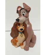 Lady and the Tramp Coin Bank Disney Piggy Dogs Plastic with Stopper Vint... - £102.17 GBP