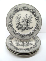 Godinger And Co. Toile De Jouy Sunday Afternoon Set Of Four 8&quot; Salad Plates - £23.23 GBP