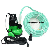 1-1/4Hp Submersible Sump Pump Dirty Clear Water Pool Pond Drain W/ Hose ... - $169.99