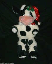 18" Vintage House Of Lloyd Christmas Black & White Cow Stuffed Animal Plush Toy - £33.61 GBP