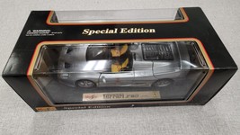 Maisto Special Edition 1:18 1995 Ferarri F50 Silver Diecast Model Car Boxed - $40.00
