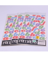 Scrapbooking Letters Remarks American Crafts Red Green Blue Purple Stick... - $16.23 CAD