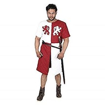 Medieval Viking Costumes Drama Movie Clothing Red&amp;White Tunic Armor Reen... - £67.30 GBP