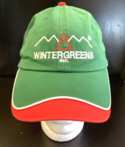 Wintergreens Inc Hat Cap Mens Green Red Evergreen Tree Adjustable Port A... - £5.43 GBP