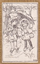 Artist Signed Florence Nosworthy Rainy Day Kids 1910 Great Bend KS Postcard E09 - £3.98 GBP