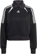 NEW Adidas Express Sweater Track Sweatshirt Collared NWOT Sz Small Black... - £12.52 GBP