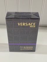 Versace Man Eau De Toillette Spray 100ml./ 3.4oz For Men New In Box! Sealed! - £132.90 GBP