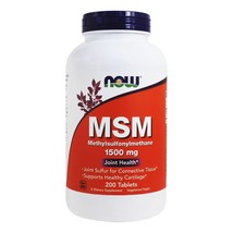 NOW Foods MSM 1500 mg., 200 Tablets - £18.47 GBP