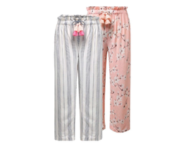 Two (2) Jessica Simpson™ Youth Size XS (5/6) ~ Navy Stripe ~ Peach Floral Pants - £14.69 GBP