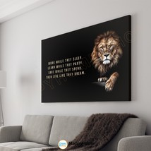 Lion Wall Art Work Learn Save Live Inspiration Quote Home Art Office Decor -P727 - £19.70 GBP+