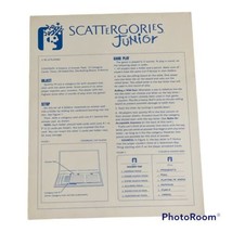 Game Parts Pieces Scattergories Junior 1989 Milton Bradley Rules/Instruc... - £2.94 GBP