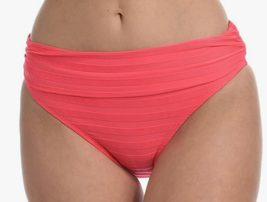 La Blanca Shirred Band Hipster Bikini Swimsuit Bottom | Womens 16, Coral Sun - £22.18 GBP