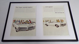 1966 Wide Track Pontiac Framed ORIGINAL 12x18 Vintage Advertising Display - £54.43 GBP