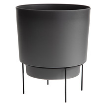 Bloem 9 x 10 in. dia Hopson Plastic Planter Gray - Pack of 6 - $2,607.74 MXN
