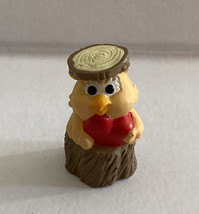 Hallmark Merry Miniatures Valentine&#39;s Day Owl With Heart Tree Stump Figu... - $10.00