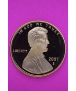 Gem Proof 2007 S Ultra Deep Cameo Lincoln Memorial Cent Same Coin In Pic... - $13.65 CAD