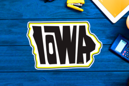 Iowa Sticker 3&quot; to 5&quot; Decal Des Moines City Cedar Rapids Dubuque Ames IA Vinyl - £4.29 GBP+