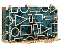 Angular Allure Geometric Shape Handbag Geometric Pattern Purse Structured  - £36.33 GBP