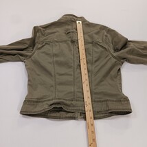 Kikit Jeans RN#98826 Women's Green Front Button Denim Jacket Pockets Size Medium image 7