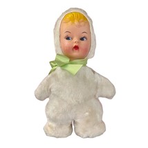 Vintage Rubber Faced Doll Blonde Hair Stuffed Plush Body 11 inches - £28.48 GBP