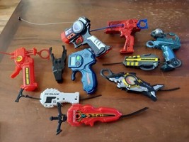 Beyblade Launcher Lot 9 Handheld Metal Masters Spring Shark Double RC Dranzer-V - £33.00 GBP