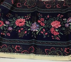 Joan Kessler Cotton Fabric Concord Red Flowers Floral Stripes Blue Gold Quilt US - £7.99 GBP