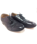 SH20 Johnston &amp; Murphy 9.5D Black Leather Cap Toe Oxford Shoes - £10.16 GBP