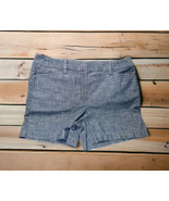 Lands&#39; End Women&#39;s Mid Rise Shorts Size 12 &quot;Denim&quot; look blue summer Cott... - $21.77