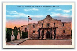 The Alamo San Antonio Texas TX UNP Linen Postcard E19 - £1.51 GBP