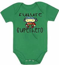 VRW Future Superhero unisex baby Onesie Romper Bodysuit (3 months, Green) - £12.56 GBP
