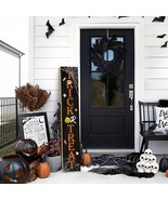 Halloween Wooden Porch Sign 47&quot;H Trick or Treat Large Front Door Welcome... - $31.94 CAD