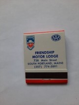 Vtg Matchbook Red/White/Blue Cover Friendship Motor Lodge Fullbook Memorabilia - £3.52 GBP