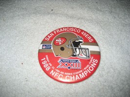 1988 Super Bowl Xxiii San Francisco 49ers Champions 3.5&quot; Pin / Button Jerry Rice - £13.15 GBP