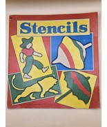 STENCILS BOOK-Animals-People-Candles-Vintage Mid Century Book-Vintage-RARE! - $450.98 MXN