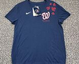 Washington Nationals Dri-Fit Shirt Women Medium Nike Short Sleeve Crew N... - $26.49