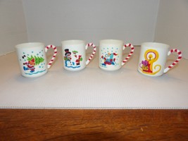 4 Vintage Child&#39;s Plastic Christmas Mugs-1985 Sterling House-Hong Kong - £12.73 GBP