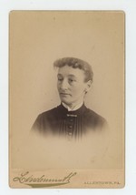 Antique Circa 1880s Cabinet Card Lovely Older Woman Lindenmuth Allentown, PA - £7.47 GBP