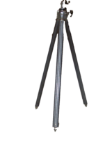 TRIPOD 16&quot; gray metal legs w/universal camera mount sturdy vntg   (blk b... - $18.81