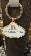 Walt Disney World Cast Member Badge Keychain #1 Grandma NEW - £17.70 GBP