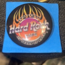 Vintage Hard Rock Cafe 25 Years of Rock 1971-1996 Button Pin Airbrush Flame Logo - £3.15 GBP