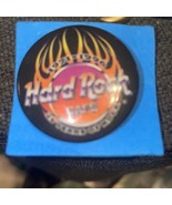 Vintage Hard Rock Cafe 25 Years of Rock 1971-1996 Button Pin Airbrush Fl... - £3.12 GBP