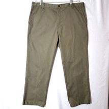 Dockers Mens Classic Fit Khaki Pants Size 40X30 Brown Cotton Straight Leg - £12.12 GBP