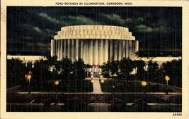 Vintage Postcard Ford Rotunda by Illumination Dearborn Michigan Tourist ... - £3.13 GBP
