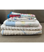 Lot 6 Vintage Baby Blankets Quilts Chenille Embroidered Crib Bedding. Cu... - $885.40 MXN