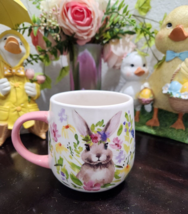 Easter Floral Bunny Rabbit Coffee Mug NEW - $19.99