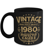 Vintage Birthday Mug Funny Coffee Mug For Him 1980 Perfectly Aged Bday P... - $17.95