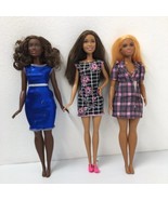 3 Barbie Curvy Fashionista Dolls - African American - £22.85 GBP