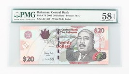2006 Bahamas 20 Dollar Choice AU-58 EPQ Central Bank Out of Circulation ... - $3,079.04 MXN