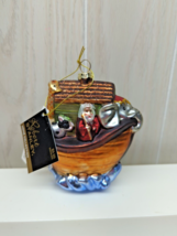 Robert Stanley  blown glass Noah&#39;s Ark Christmas tree ornament - $19.79